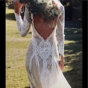 Boho wedding dress, cream